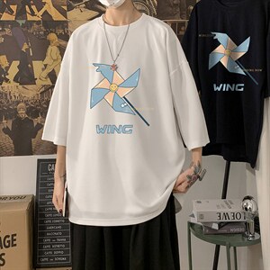 Q11112-P30 春夏季七分袖t恤男大码五分袖男短袖中袖图片