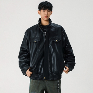 秋冬重磅美式皮衣外套机车夹克男宽松外套xz405-jk6801-P108控148图片