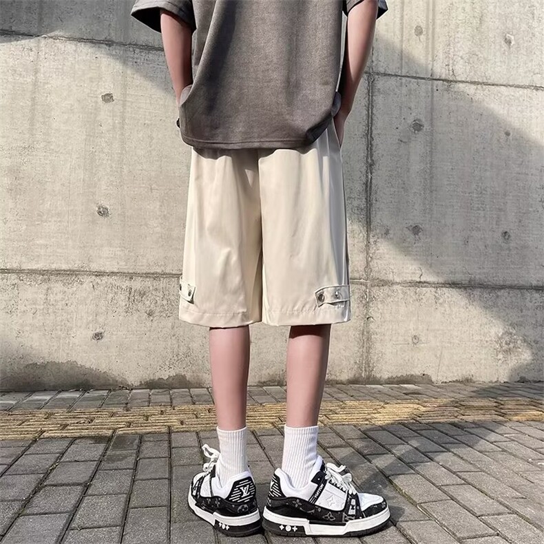 夏装新款休闲短裤男潮牌宽松休闲潮流中裤百搭五分裤,男装牛仔裤,星座410-7