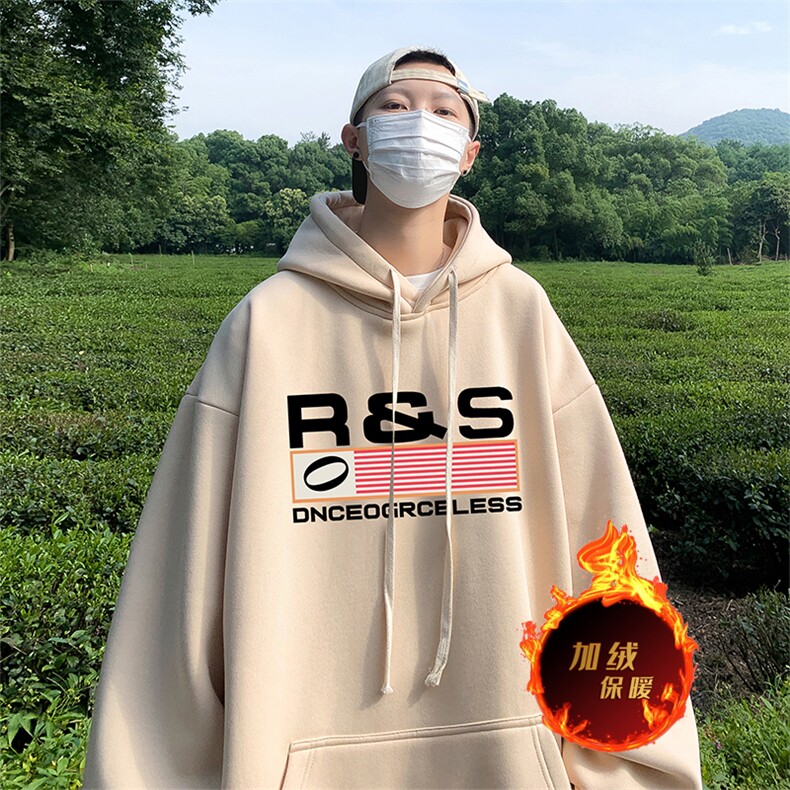 500克重磅冬季美式加绒加厚卫衣外套DL1722常规特P35加绒特40,男装卫衣,电商A486
