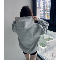 抖音得物高品质秋冬美式高街重磅结构辑明线纹理连帽卫衣外套W111，男装卫衣，电商A486