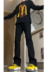 男士牛仔裤美式高街痞帅直筒修身牛仔裤黑色休闲长裤子K2418P50，男装牛仔裤，电商A062