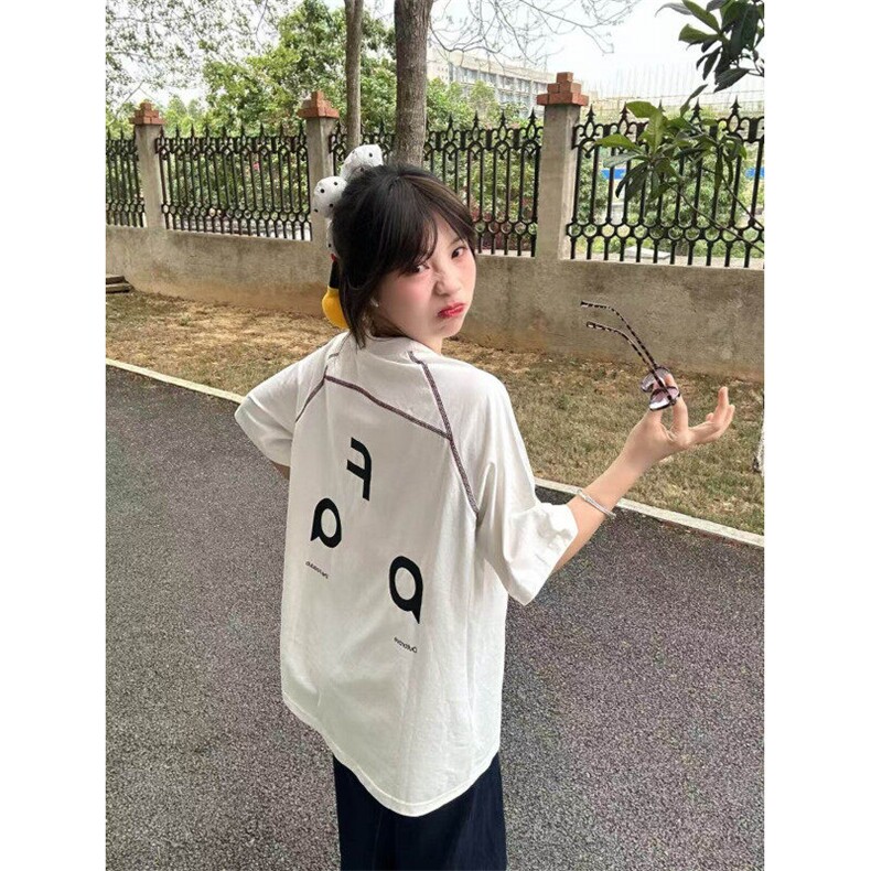 明线印花T恤短袖情侣宽松BT031-P28,男装T恤,星座412-3