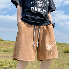重磅夏季麂皮绒休闲短裤休闲五分裤JDK416-特p25控48，男装牛仔裤，电商B370