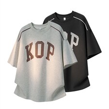 2026美式重磅冰感复古字母短袖T桖春夏DX2618特P28控59，男装T恤，电商B208