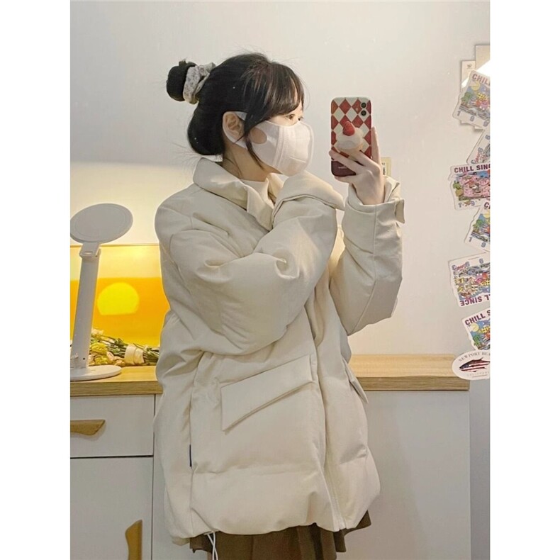 棉衣棉服女2025年新款奶系羽绒棉小众设计感温柔风加厚面包服外套,男装棉衣,星座506A