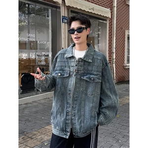牛仔外套男女韩版潮流宽松百搭帅气2025秋冬ins新款外套W6751-P72图片