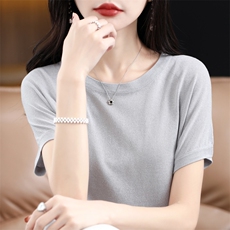 短袖t恤女2025新款夏季薄款宽松显瘦打底上衣小衫，女装T恤，贵皇网供仓