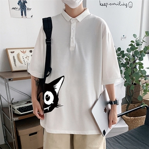 PL57035-P35翻领短袖polo衫男大码胖子半袖t恤男有领保罗衫模特