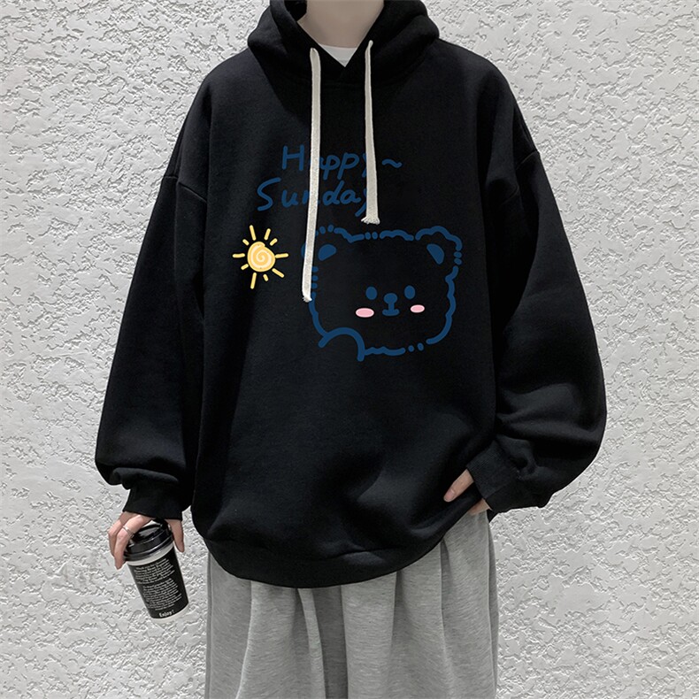 纯棉连帽卫衣男大码运动帽衫宽松薄WY2309-P35,男装卫衣,电商A040