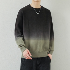 韩版潮牌渐变色吊染针织毛线衫MY2120P65，男装针织衫/毛衣，星座914