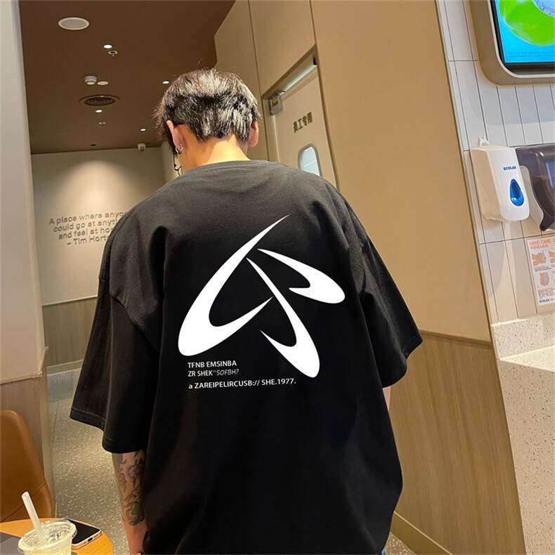 220g纯棉美式夏季短袖t恤男DT406-特批19控38,男装T恤,电商B370