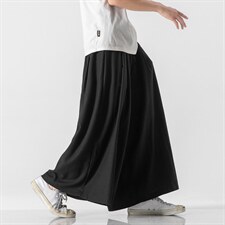 21夏季 大码风棉麻亚麻直筒阔腿裙裤中性日系工装裤 K145/P75图片
