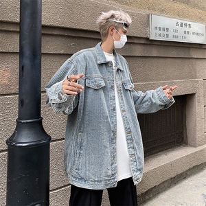 百搭男夹克尖领气质春秋潮ins标准潮流长袖外穿青春流行时尚图片