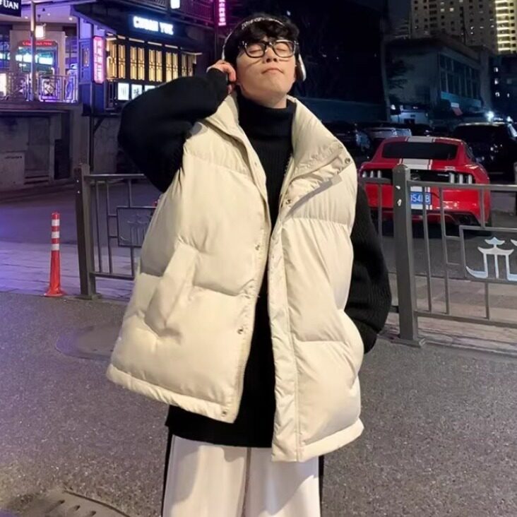 美式冬季棉马甲男女加厚保暖棉服外套复古韩版潮宽松情侣棉袄外套,男装棉衣,星座715-4