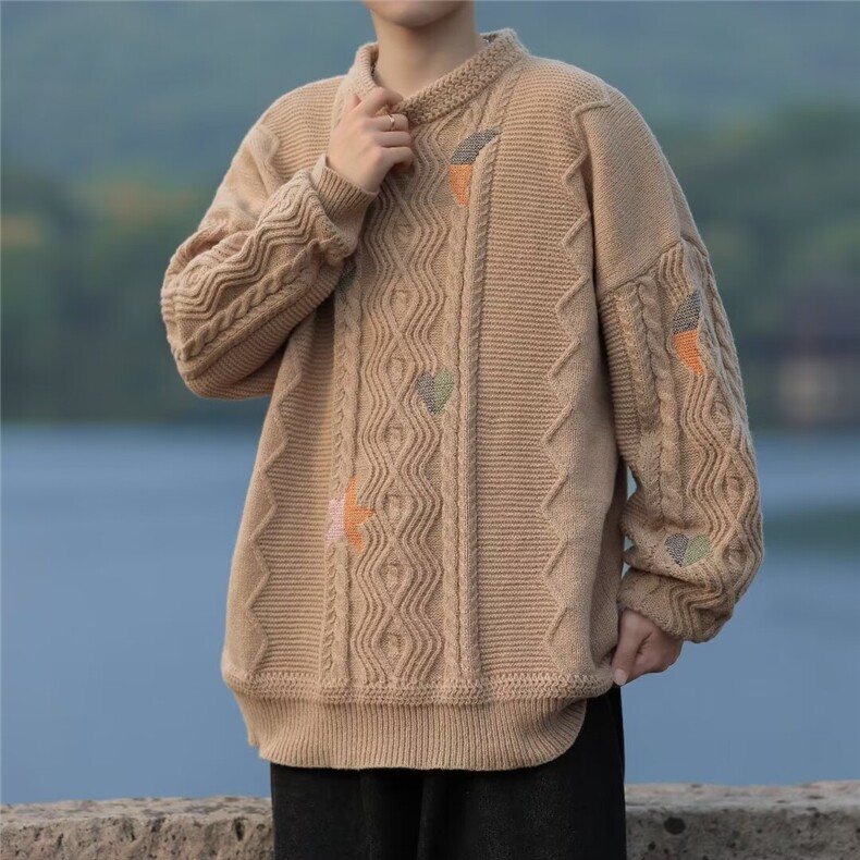 美式圆领毛衣男慵懒风休闲针织衫B621P63,男装针织衫/毛衣,星座1116-2