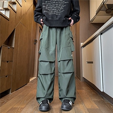 8XL-M刺绣冲锋裤男款大码春秋户外机能登山裤直筒阔腿裤KZ020P50，男装休闲裤，电商B312