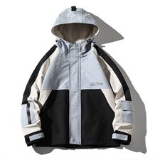 2021秋季新日系网格男魔术贴工装撞色拼接夹克外套J6012-P85，男装夹克，电商A001