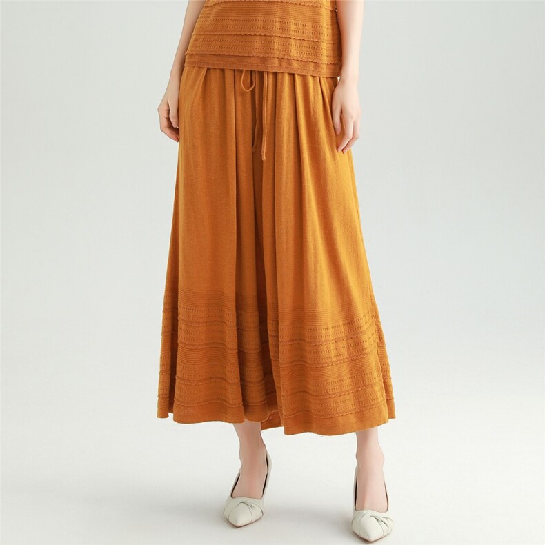 2025秋冬百搭时尚简约抽绳半身裙，女装半身裙，雅之冉羊绒