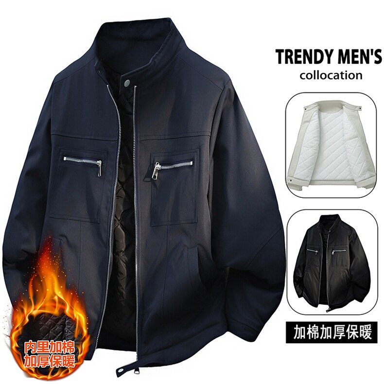 主推工装飞行夹克冬加棉立领棒球服外套 A436-807-P85128图片