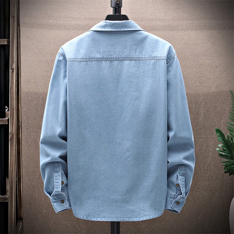 秋季流行男士牛仔衬衣时尚休闲长袖衬衫外套XZ310B-3-CY8003-P50,男装衬衫,星座310B-3