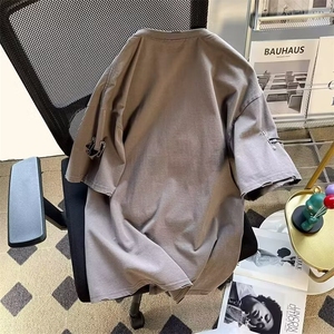 2024潮小众设计感短袖T恤男装高街宽松显瘦体恤上衣T001/P35图片