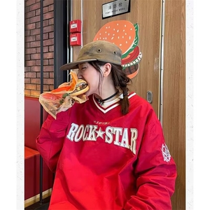 W10356-P50 网图现货 美式高街球服卫衣街头嘻哈宽松套头长袖上衣图片