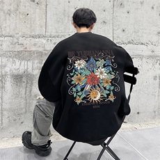 抖音供货、复合重磅360克现货圆领卫衣宽松D223A-YL2354-特P28，男装卫衣，电商019-1