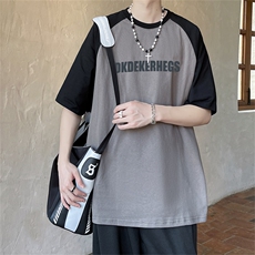 C310-P28圆领短袖T恤男2024夏季新款潮牌休闲五分袖上衣现货，男装T恤，星座512-6