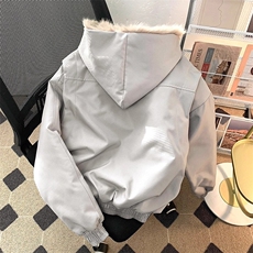 现货高品质美式高街冬季重磅硬挺短款座山雕毛领棉衣男女加厚外套，男装棉衣，电商A486