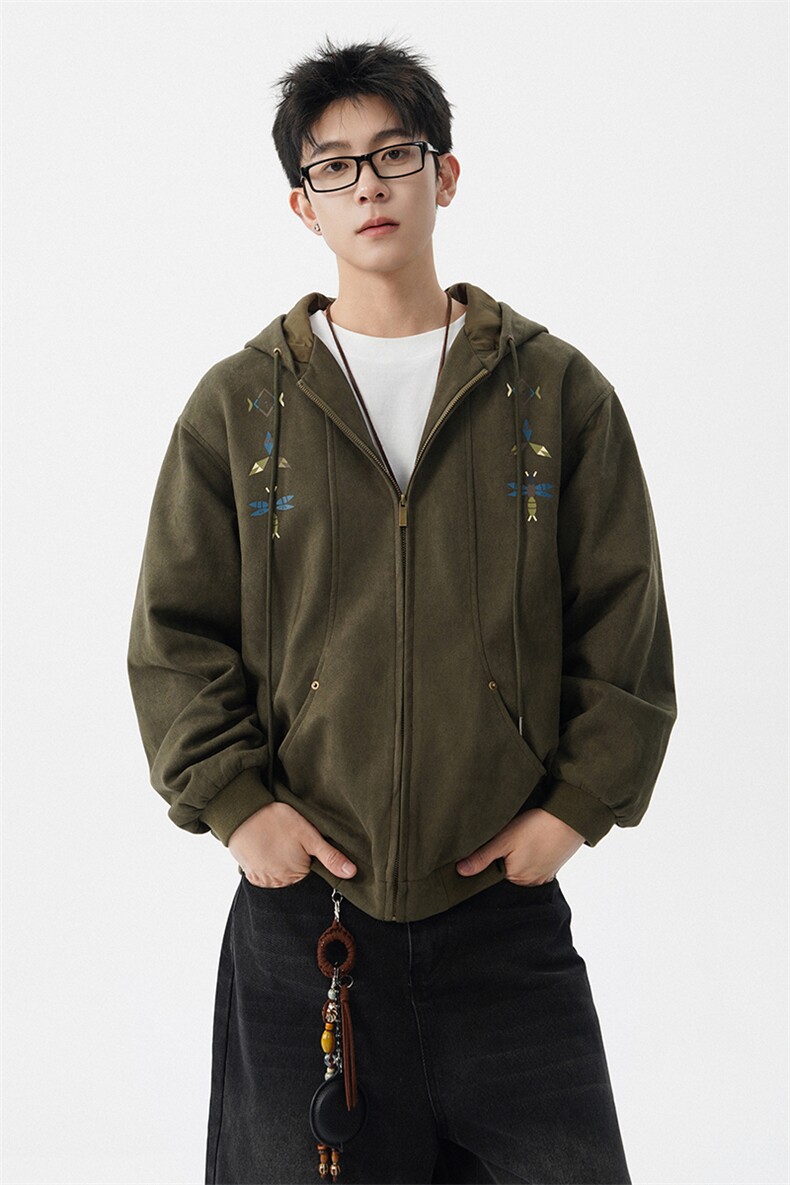 8XL-M特大码秋冬机能夹克外套冲锋衣百搭潮休闲宽松户外WY24P78,男装夹克,电商D206-1