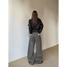 W9593-P68网图现货美式高街解构弯刀牛仔裤男女宽松，男装牛仔裤，星座1608-2