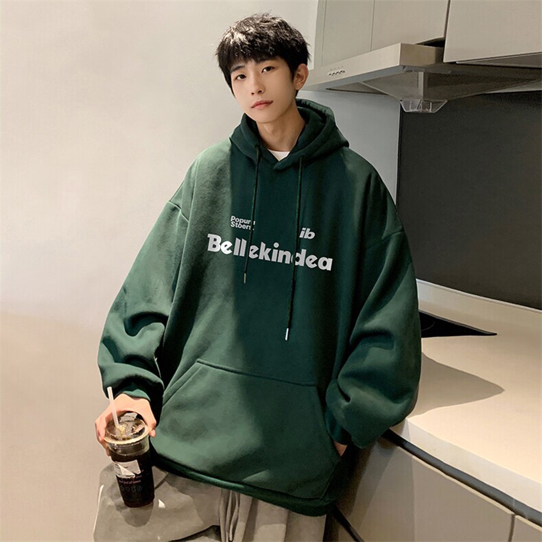 抖音得物供货可提供视频秋冬重磅美式宽松连帽卫衣DL2319,男装卫衣,电商A486