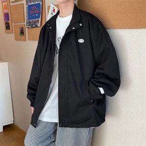 拉链潮流夹克潮男春季双层宽松立领夹克W1044P50，男装夹克，星座1116-2
