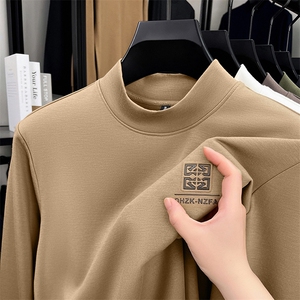 B9511铜氨丝莫代尔广州精品男士打底衫加绒舒适图片