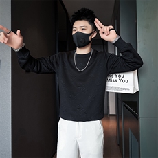 肌理感提花卫衣男潮流高级痞帅社会小伙店主风301C-WY34-P58控78，男装卫衣，星座301C（原B323）