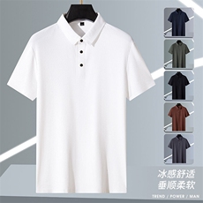 夏季新款无痕短袖Polo衫冰丝锦氨T恤HS1166-P38，男装T恤，星座1206（原A206）