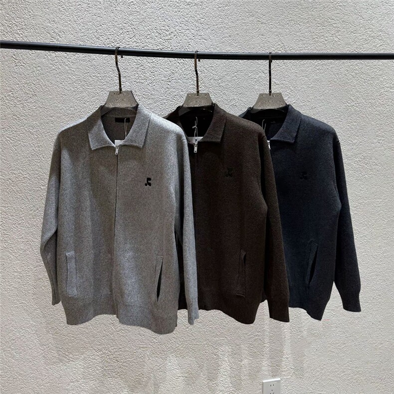 秋冬毛衣翻领开衫加厚质感针织衫 86315-P110图片