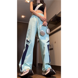 抖音品质秋季新款潮流拼接撞色宽松休闲裤B315-K24262-特p35控68图片