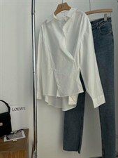 款号：WC0057交叠翻领衬衫，女装衬衫，BD