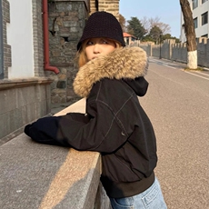 潮座山雕棉服外套女2025冬季新款美式复古男女同款加厚棉衣棉袄，男装棉衣，星座218-8