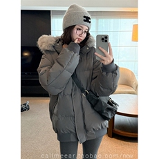 复古毛领连帽加厚棉服女冬季保暖工装外套派克服棉袄M7857，男装棉衣，星座1116A（原606A-3）