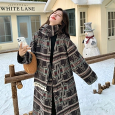 【大货】夹棉三件套大衣配帽子+围巾2C110-H9789-P235-K358，女装毛呢外套，2C110