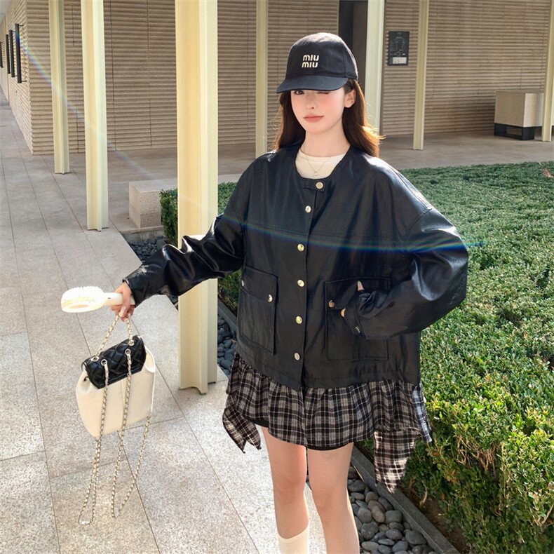 皮衣新款！2026春装外套2C132-C119-P185-K288,女装皮衣,2C132