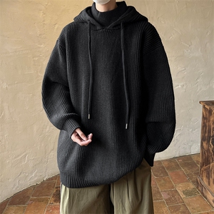 8XL-M特大码毛衫高质量连帽套头宽松毛衣情侣针织衫外套MY1210P75图片