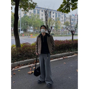 【有货】美式高级感千鸟格拼接撞色短款拉链夹克外套W9328LL-特70图片