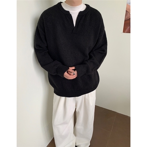 MY03  韩风老钱基础V领套头毛衣 P70图片