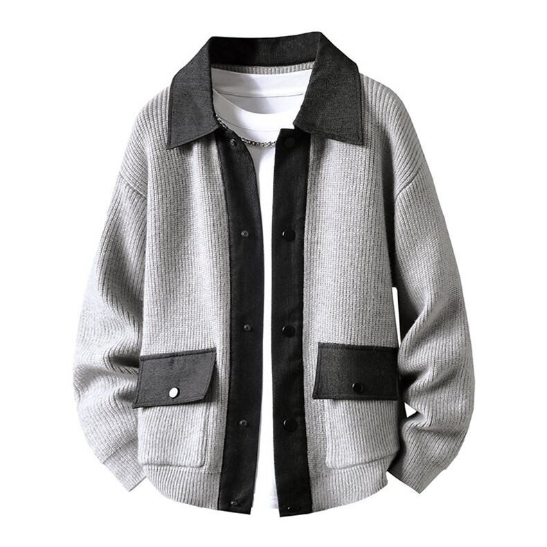 8735-P852025年秋冬新款休闲毛衣男士时尚长袖宽松针织衫上衣，男装针织衫/毛衣，电商A113