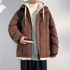 三防面料抖音品质现货10W件假两件加厚棉衣外套棉服BM888特P98，男装棉衣，电商A486