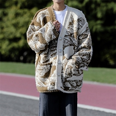 8XL-M慵懒风软糯毛衣开衫针织开衫外套男中长款MY1215P118控148，男装针织衫/毛衣，电商D206-1